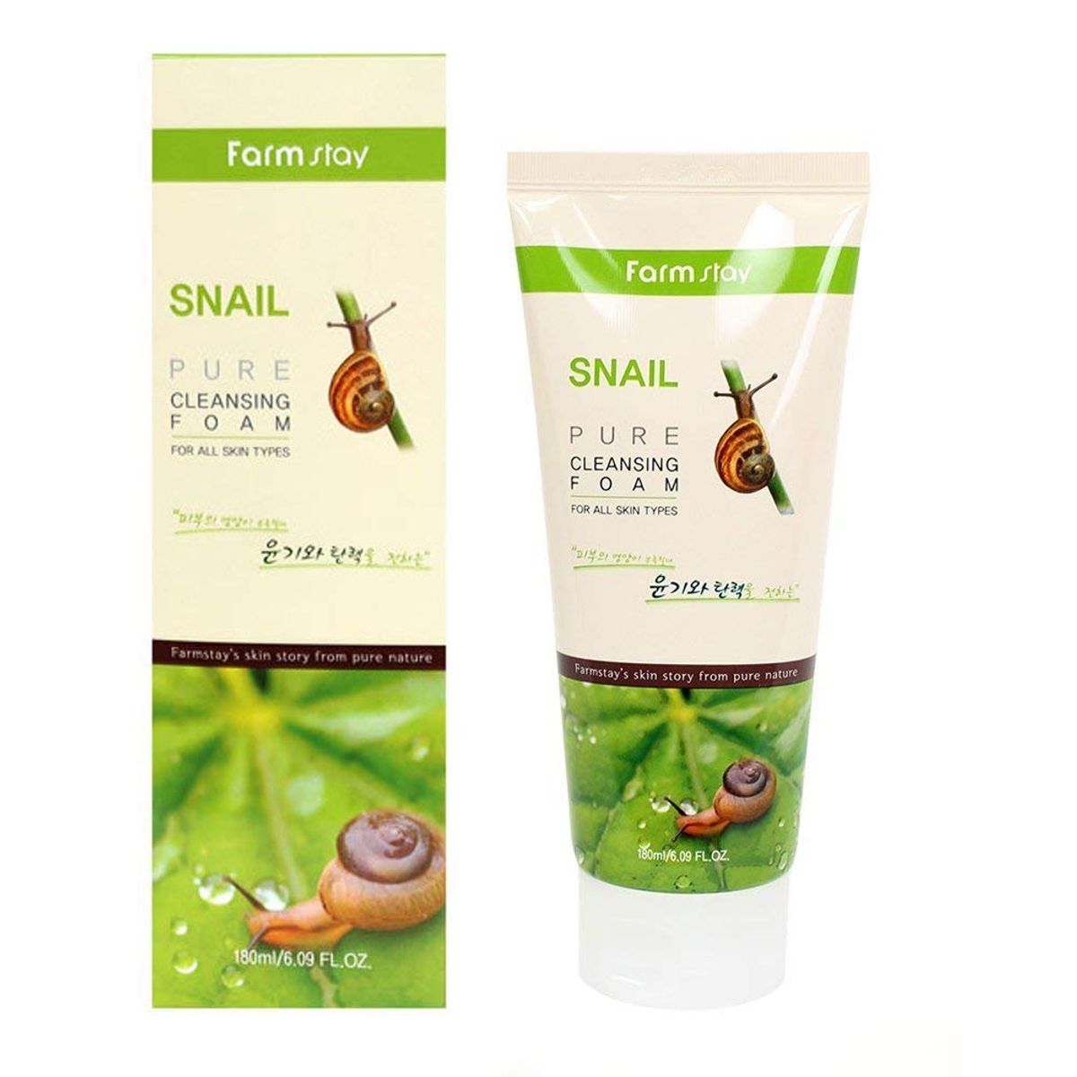 FARMSTAY - Espuma Limpiadora Jabón con Baba de Caracol Snail pure cleansing foam
