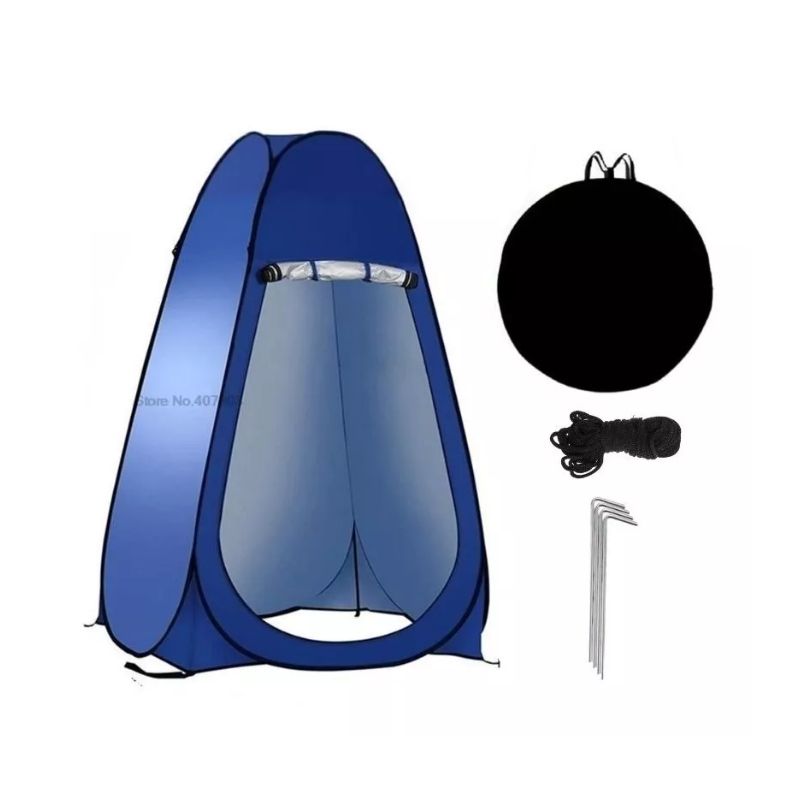 GENERICO - Carpa Caseta Baño  Automática Camping Outdoor 1P Azul