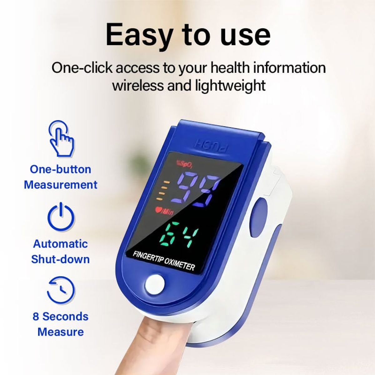 NALA - Oximetro Digital De Pulso Saturación De Oxigeno