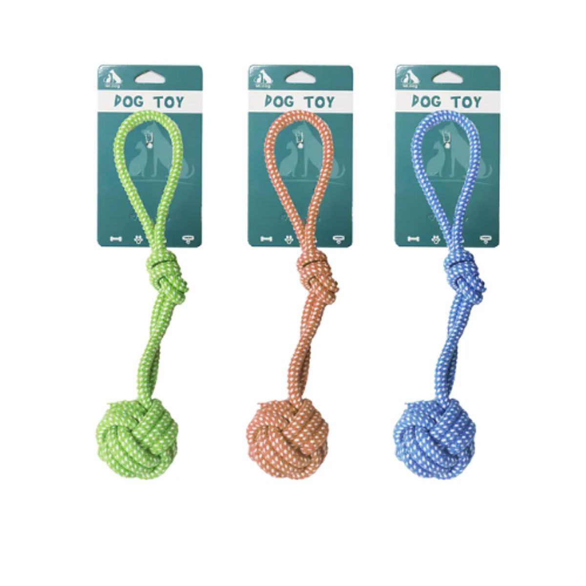 GENERICO - Pelota Con Cuerda Trenzada Color Aleatorio 33cm 75g