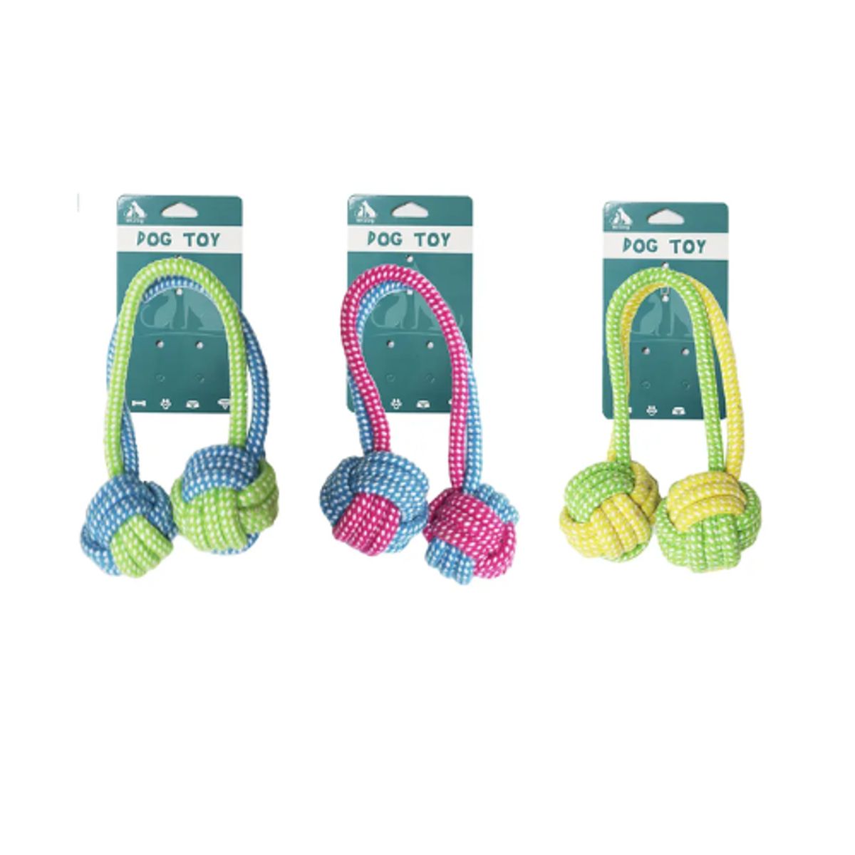 GENERICO - Bola Doble De Cuerda Trenzada 40cm 125g Color Aleatorio