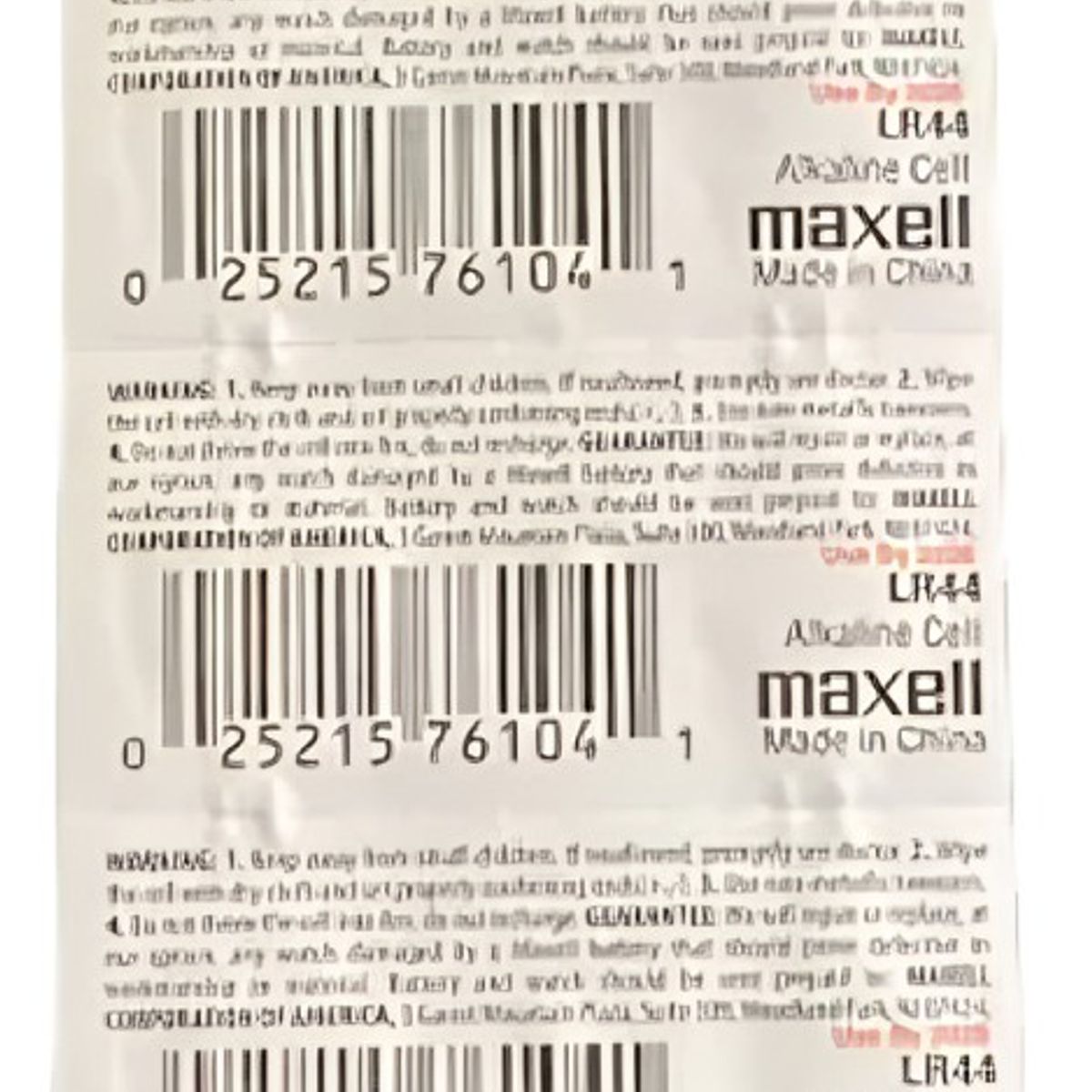 MAXELL - PILA DE RELOJ MAXELL LR-44