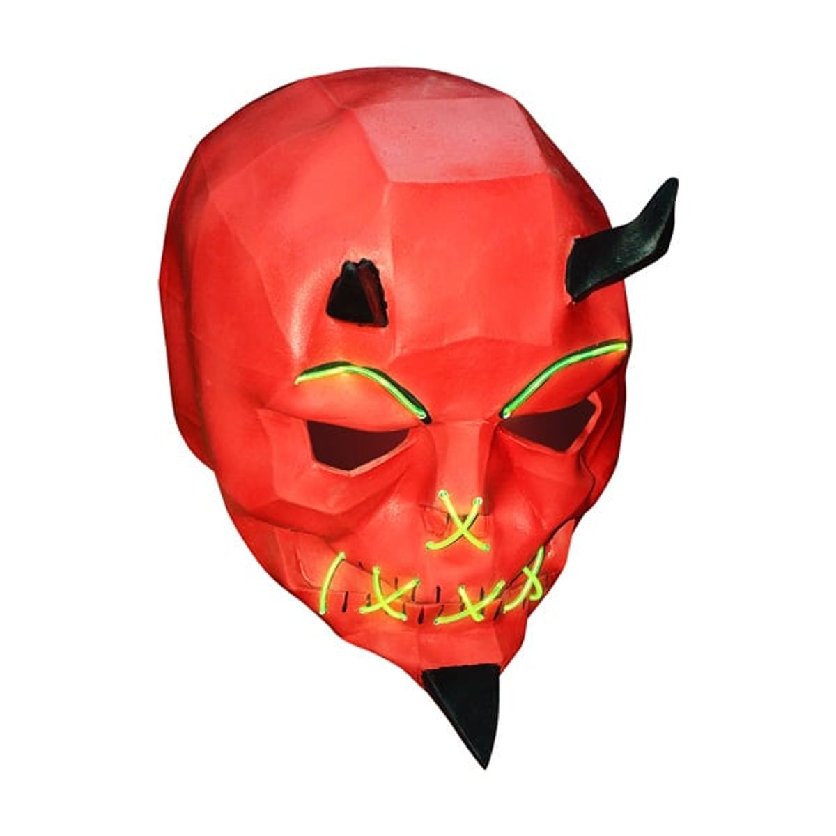 GENERICO - MASCARA LATEX LED DIABLO X1 UNI