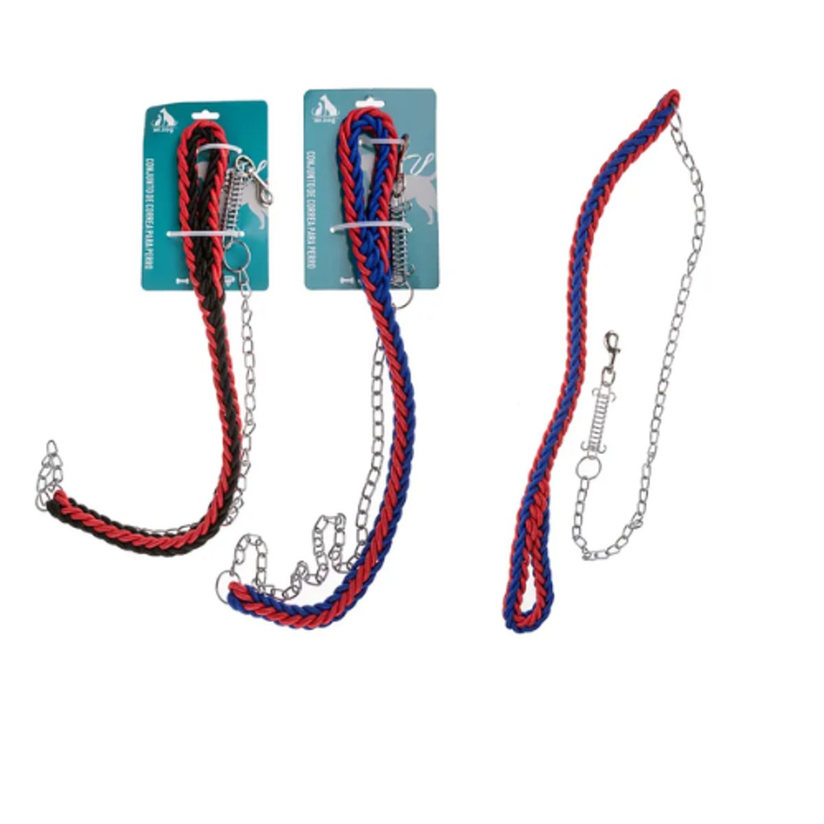 GENERICO - Correa Trenzada Con Cadena Para Mascota 2 5cm 1 2m