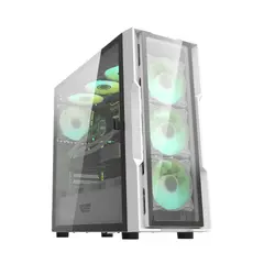 GENERICO - Gabinete Gamer Darkflash DK431 E-ATX 7 Fans A-RGB Incluidos - Blanco