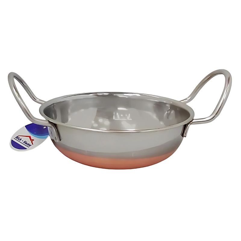 GENERICO - Paila de Acero con Orejas Base de Cobre de 14 cm