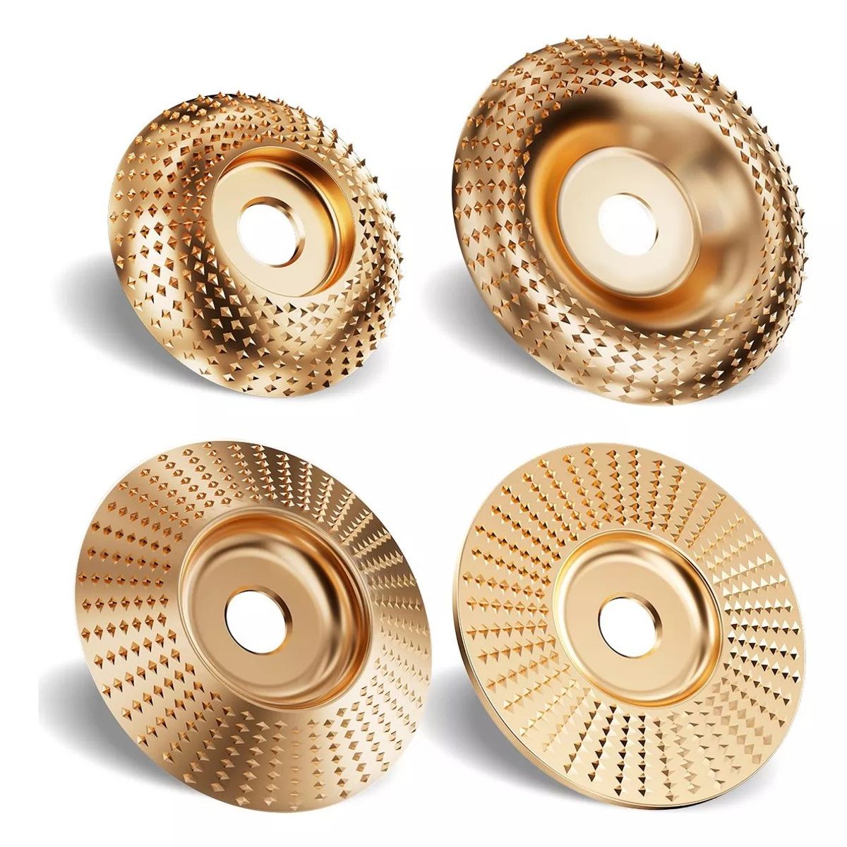 KUANGYE - Disco Desgaste De Madera Estándar 16 Mm Lijado Esmeril 4pcs dorado