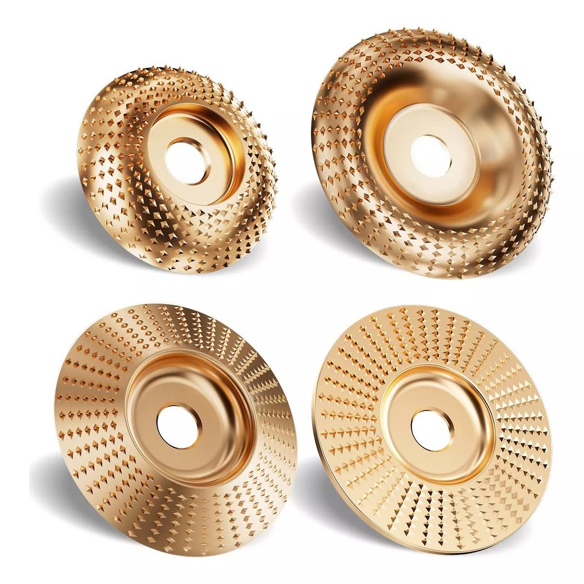 KUANGYE - Disco Desgaste De Madera Estándar 16 Mm Lijado Esmeril 4pcs dorado