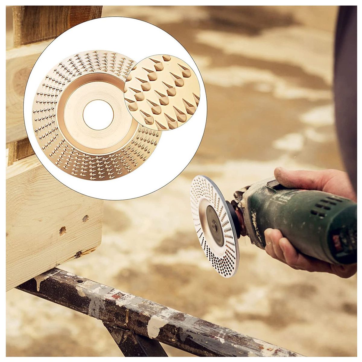 KUANGYE - Juego De 3  Disco Desgaste De Madera Estándar 22 Mm