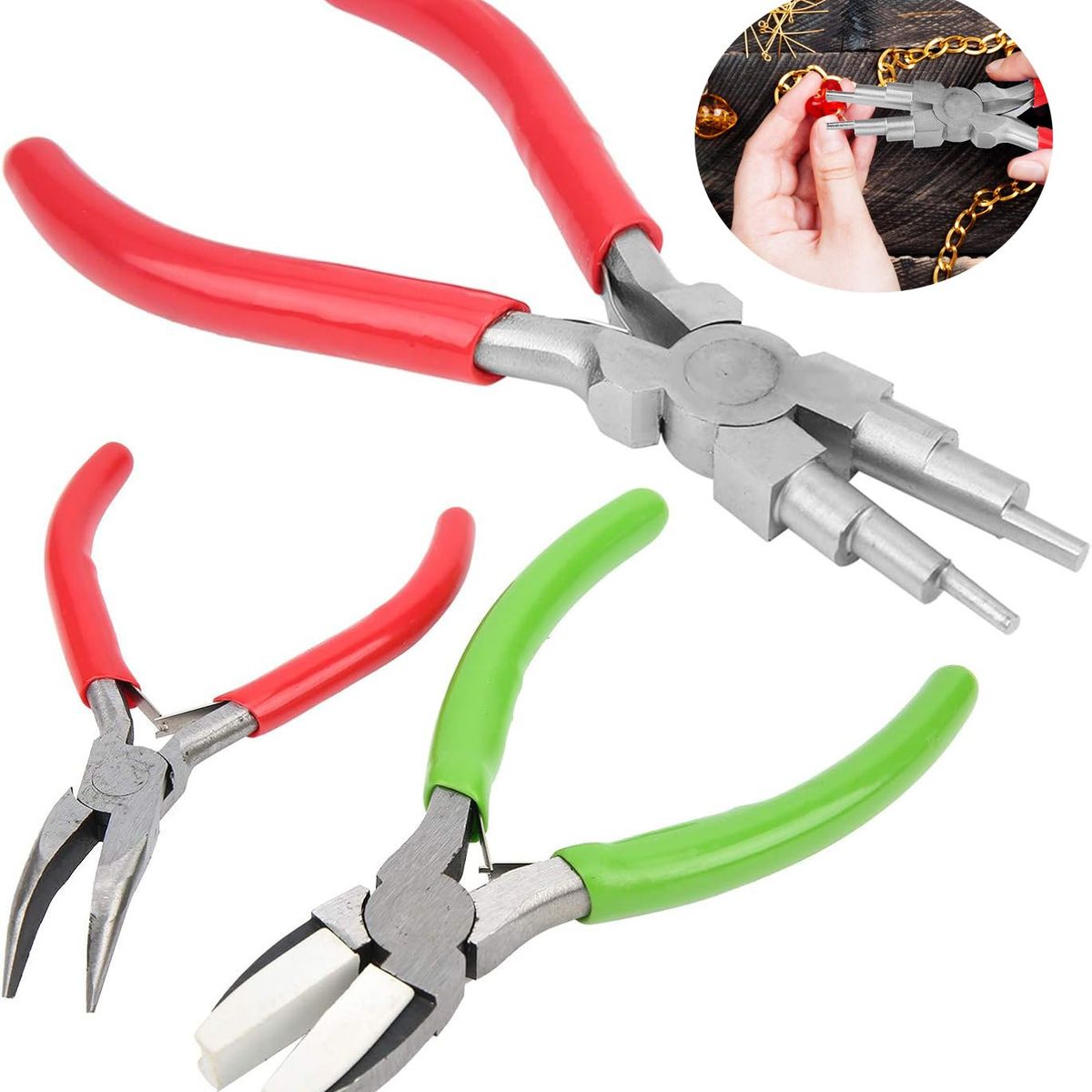 KUANGYE - Juego De Pinzas Para Manualidades De Joyería De 3 Piezas