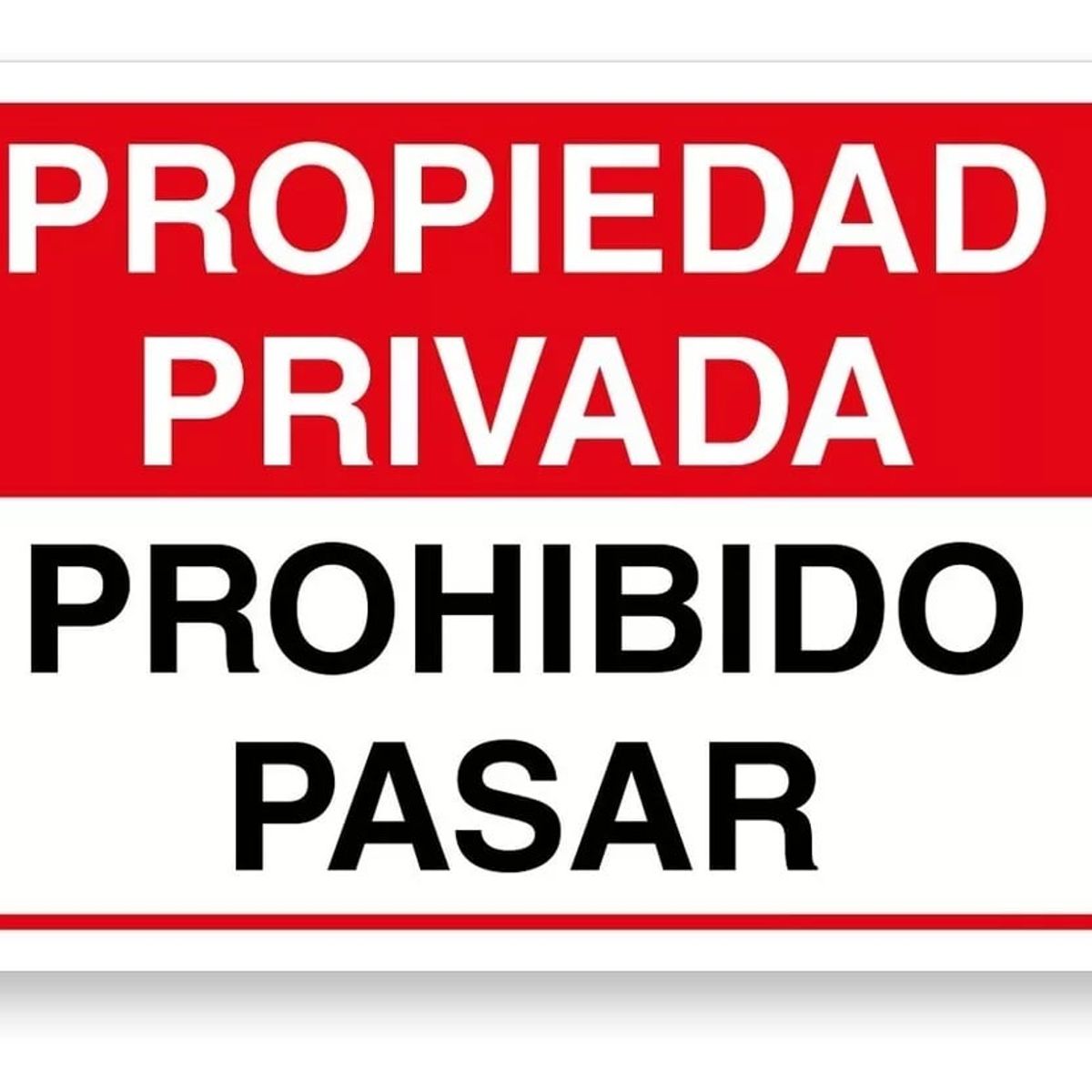 KUANGYE - Señalamiento Letrero Propiedad Privada Prohibido Pasar 60x40cm
