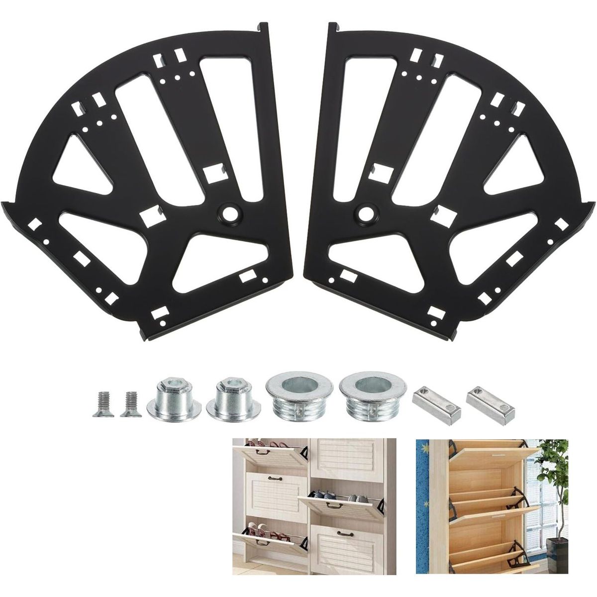 KUANGYE - Bisagras Soportes Para Mueble Zapatero De 3 Filas