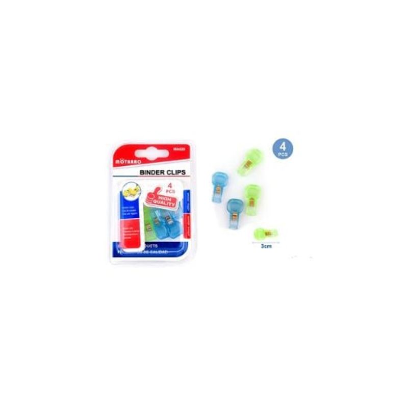 GENERICO - Clip De Carpeta 3 Cm 4 Pcs