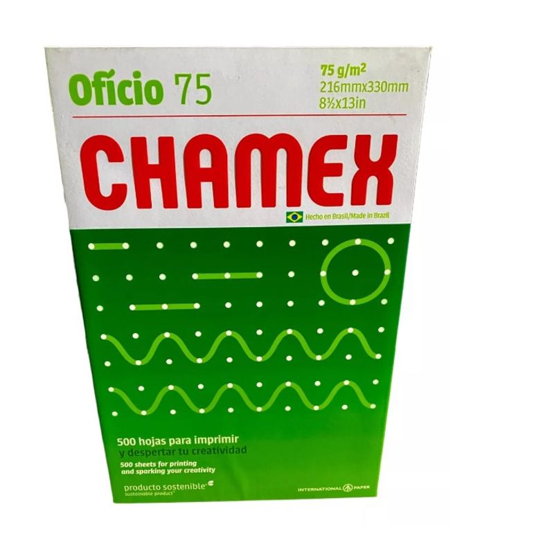 CHAMEX - Resma Papel Tipo Oficio Chamex- 500 Hojas - 75gr