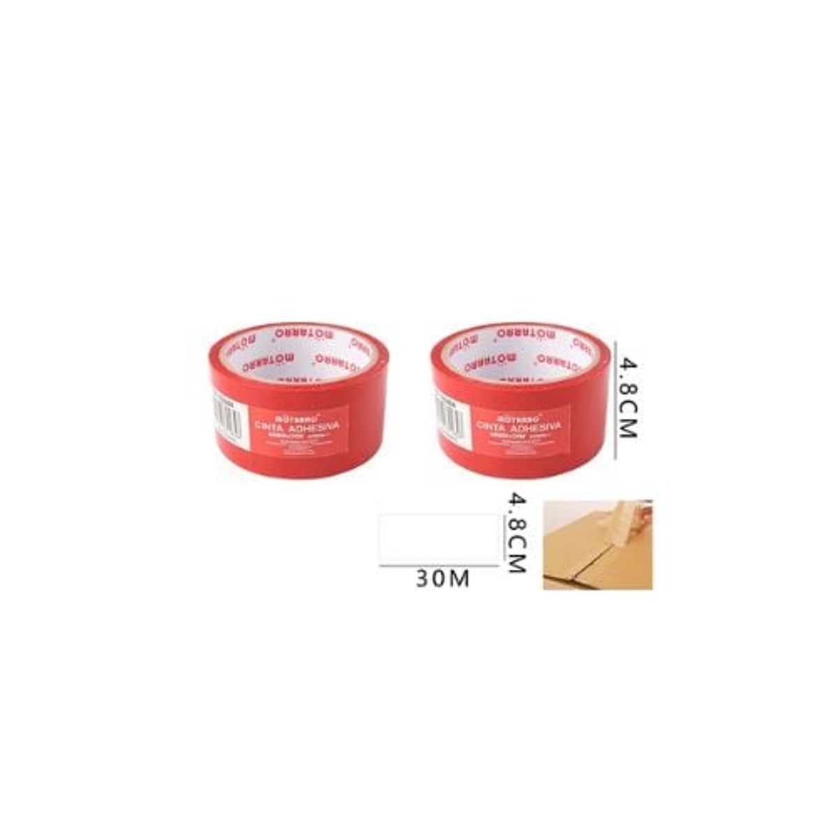 GENERICO - Cinta Roja 4 8 Cm x30 M