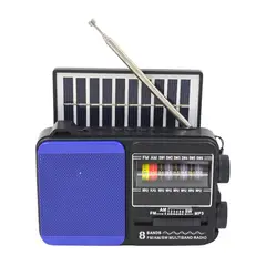 TECNOLAB - Mini Radio Solar Recargable TL653 USB/SD 8 Bandas