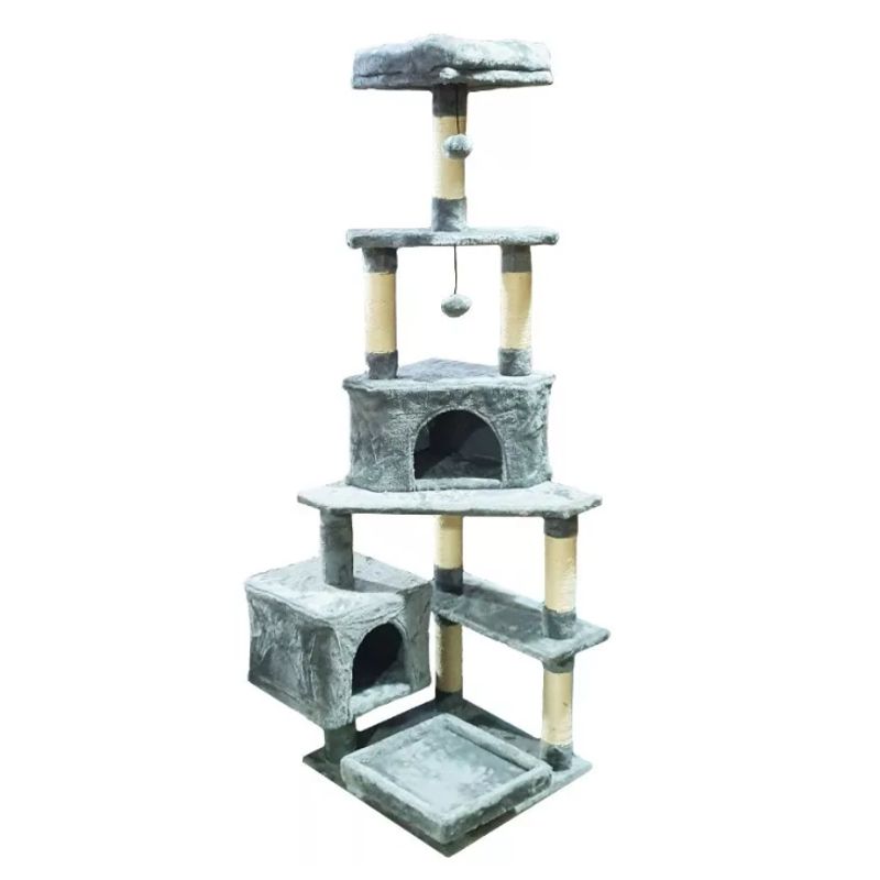 GENERICO - Rascador Gatos Tipo Torre 60cm  Cama Arbol Terciopelo
