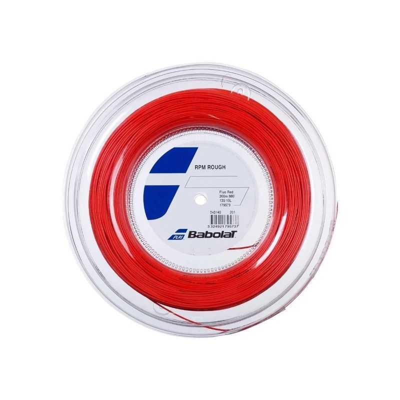 BABOLAT - Rollo De Cuerda Babolat Rpm Rough Rojo Fluor 1.25 - 200m