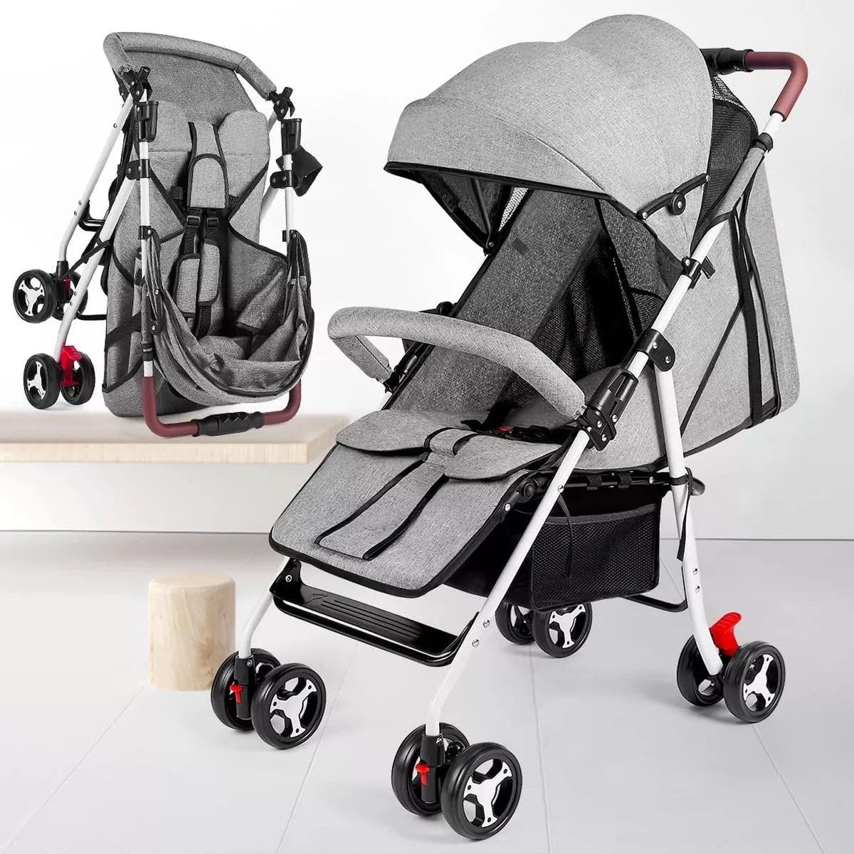 ESHOPANGIE - Coche Paraguas De Paseo Para Bebé Plegable Y Resistente