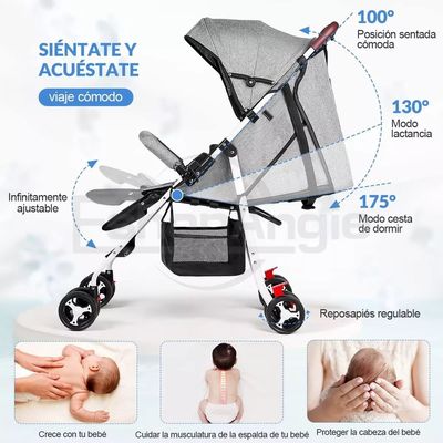 Imagen 2 del producto Coche Paraguas De Paseo Para Bebé Plegable Y Resistente