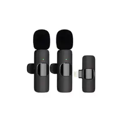 IMPORTCLICK - Set 2 Micrófonos Inalámbricos Solapa Lavalier Android Tipo C - Negro
