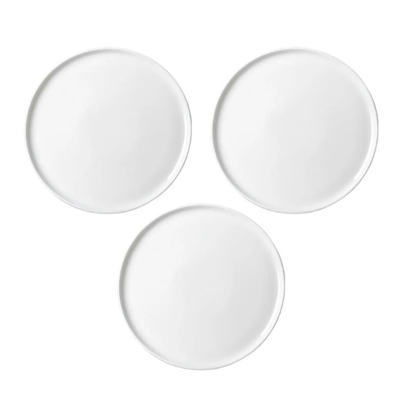 GENERICO - Set de 3 Platos Planos de Cerámica - 25 cm