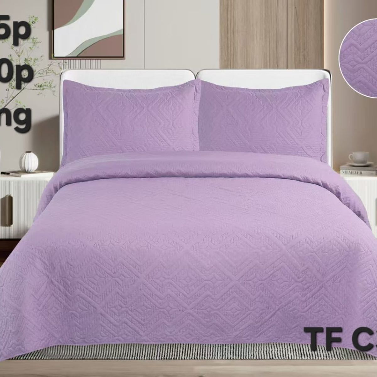 GENERICO - Cubrecamas quilt verano Liso color