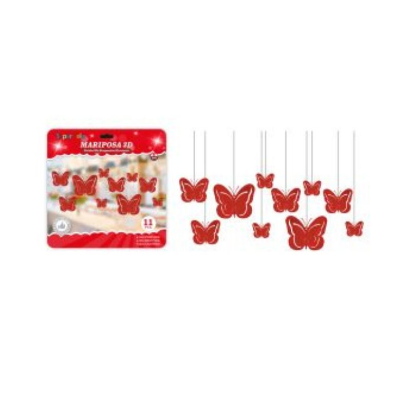GENERICO - MARIPOSAS 3D PARA FIESTA 11 PCS