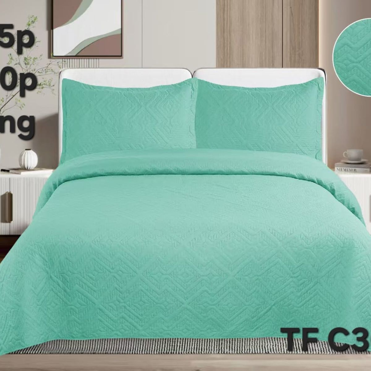 GENERICO - Cubrecama de verano quilt king
