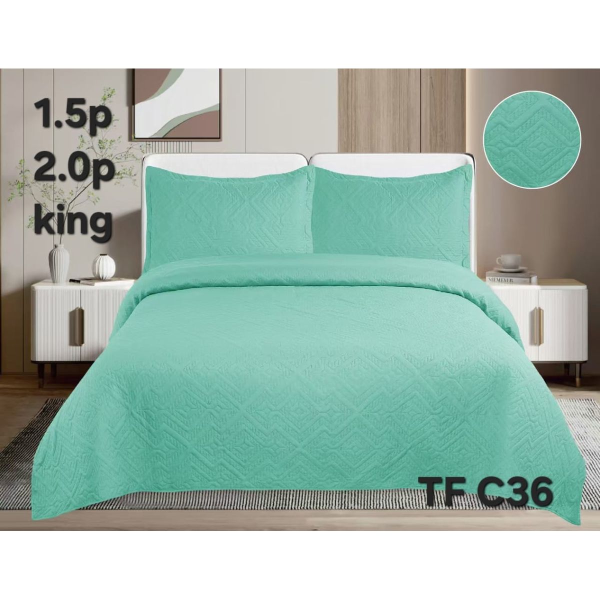 GENERICO - Cubrecama de verano quilt king