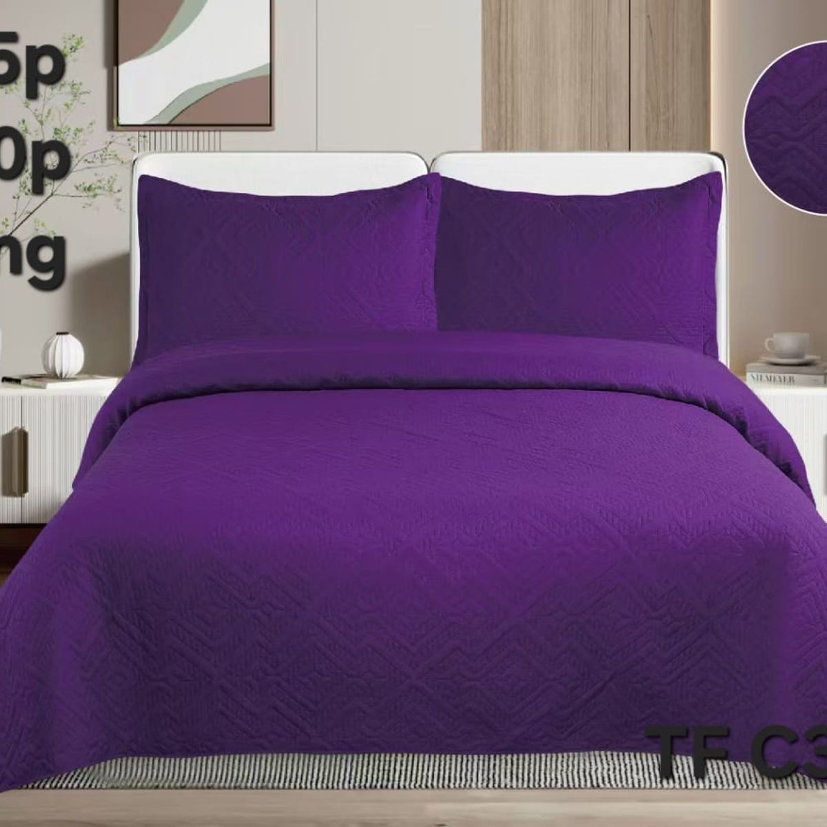 GENERICO - Cubrecamas quilt verano Liso color king