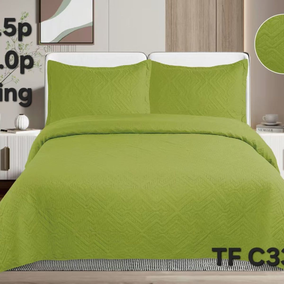 GENERICO - Cubrecamas quilt verano Liso color king