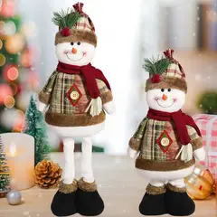 CRUSEC - Muñecos Patas Largas Decoración Navidad Muñeco de Nieve