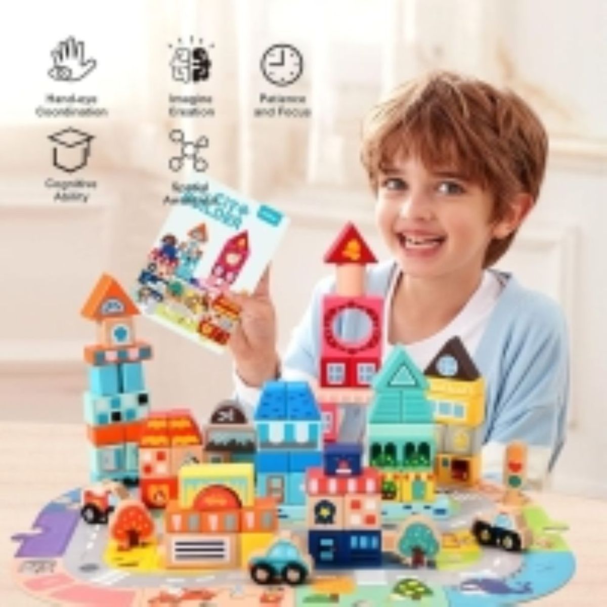 GENERICO - Bloques De madera lego Construcción 100 piezas Cd10023