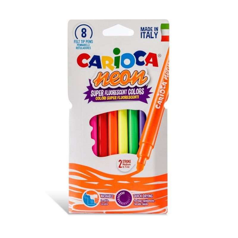 CARIOCA - Marcadores Carioca Neon 8 Unidades