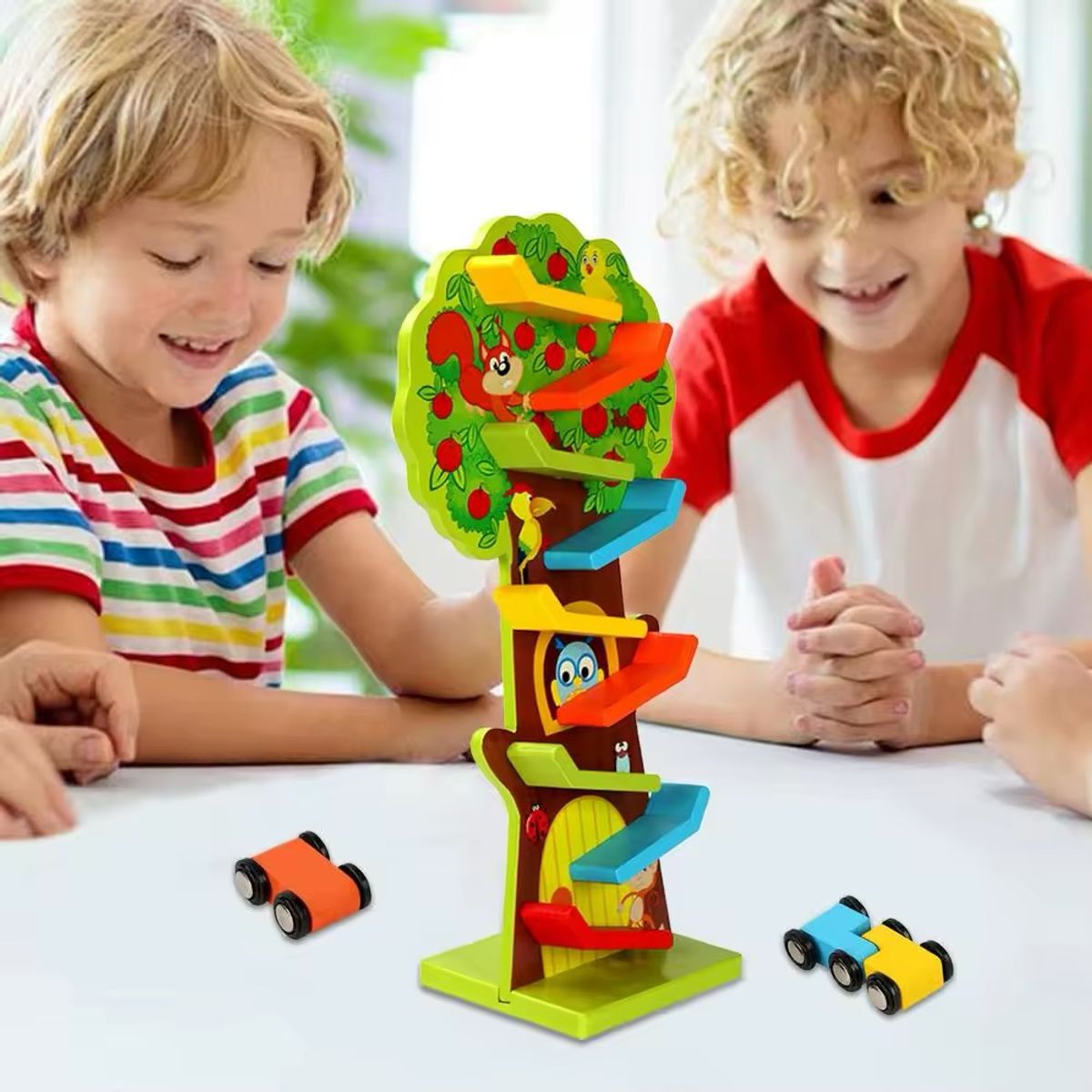 GENERICO - Pista De autos en Madera Verde Niños Hot Wheels Cod10011