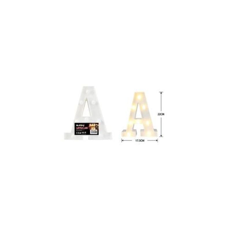GENERICO - Letra A Con Luz Led 22cm