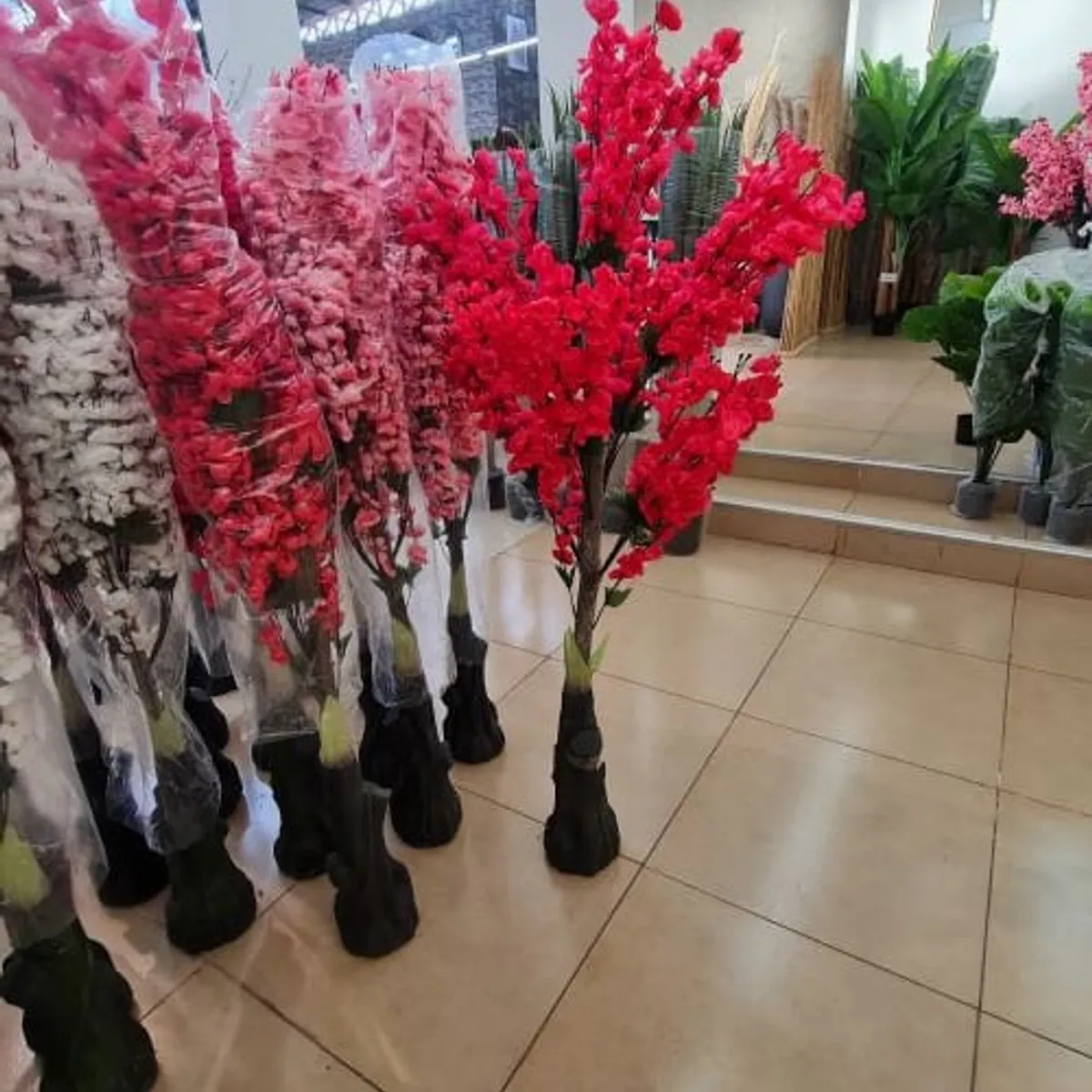 GENERICO - Planta Arbol Artificial de Cerezo o Japones Rojo 1,80 mts