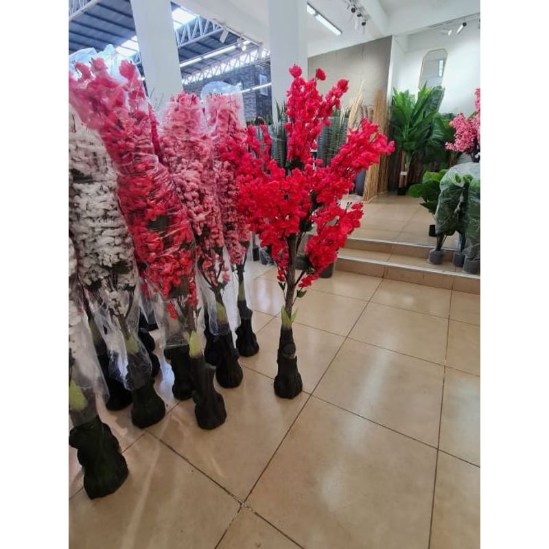 GENERICO - Planta Arbol Artificial de Cerezo o Japones Rojo 2 mts