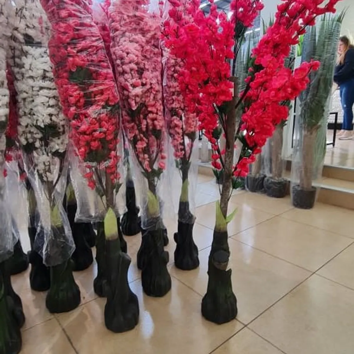 GENERICO - Planta Arbol Artificial de Cerezo o Japones Rojo 1,80 mts