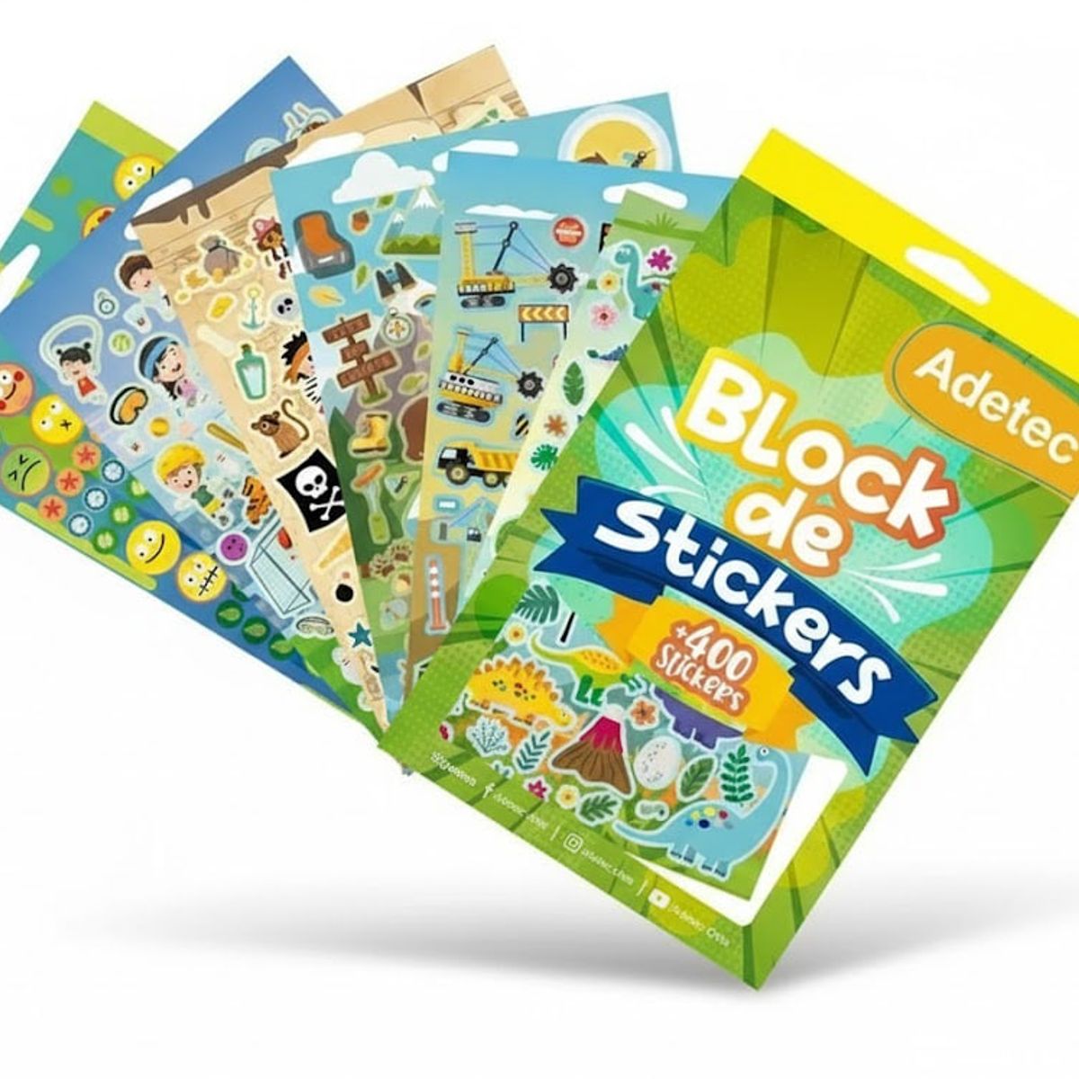 ADETEC - Block De Stickers Niño +400 Stickers Adetec