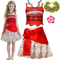 GENERICO - Disfraz Moana con accesorios niña talla 4