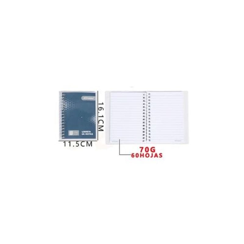 GENERICO - Libreta De Notas 16 1x11 5 Cm 70 G 60 Hojas