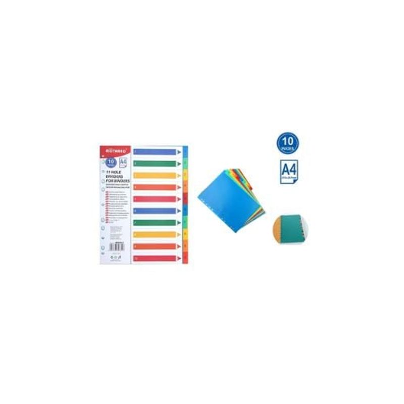 GENERICO - Divisores Para Carpetas 10 Pcs
