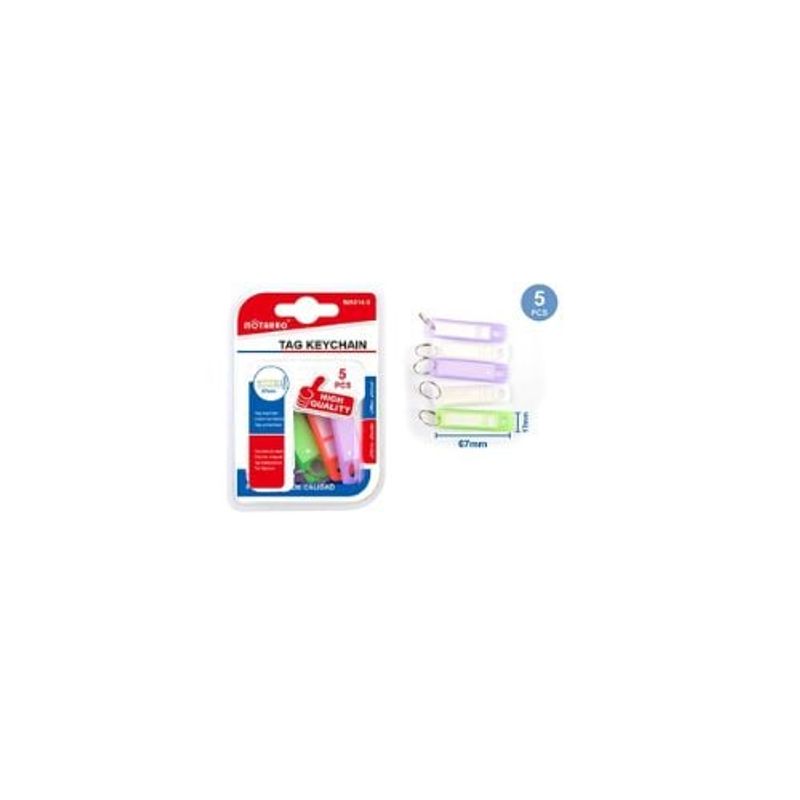 GENERICO - Identificador De Llave 17x67 Mm 5 Pcs
