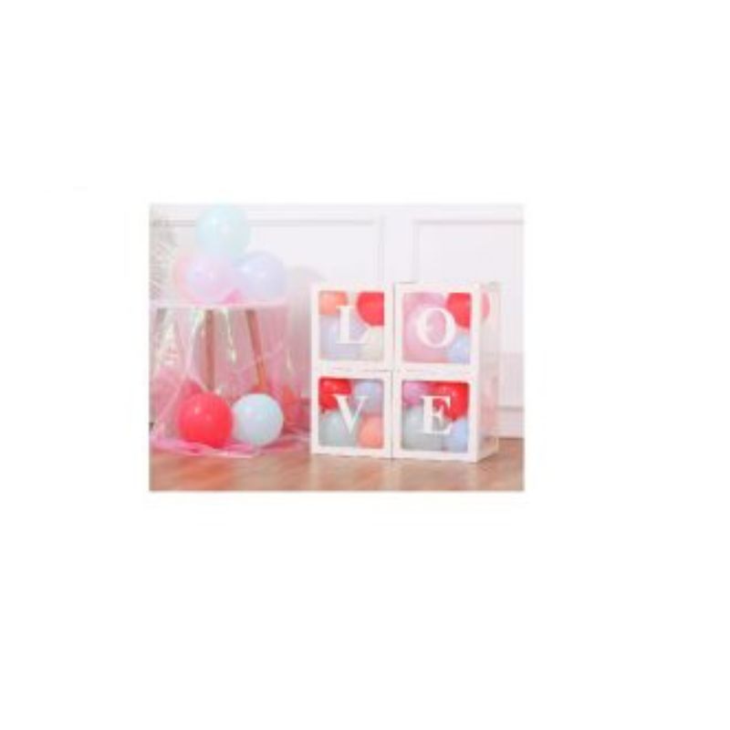 GENERICO - CAJAS PARA GLOBOS LOVE 4 PCS