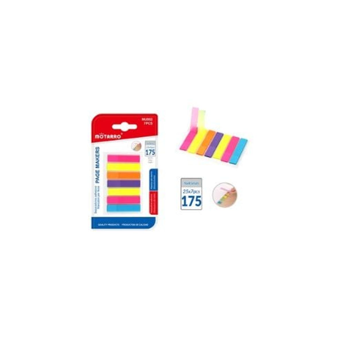 GENERICO - Separador Adhesivo Colores Flúor 175 Pcs