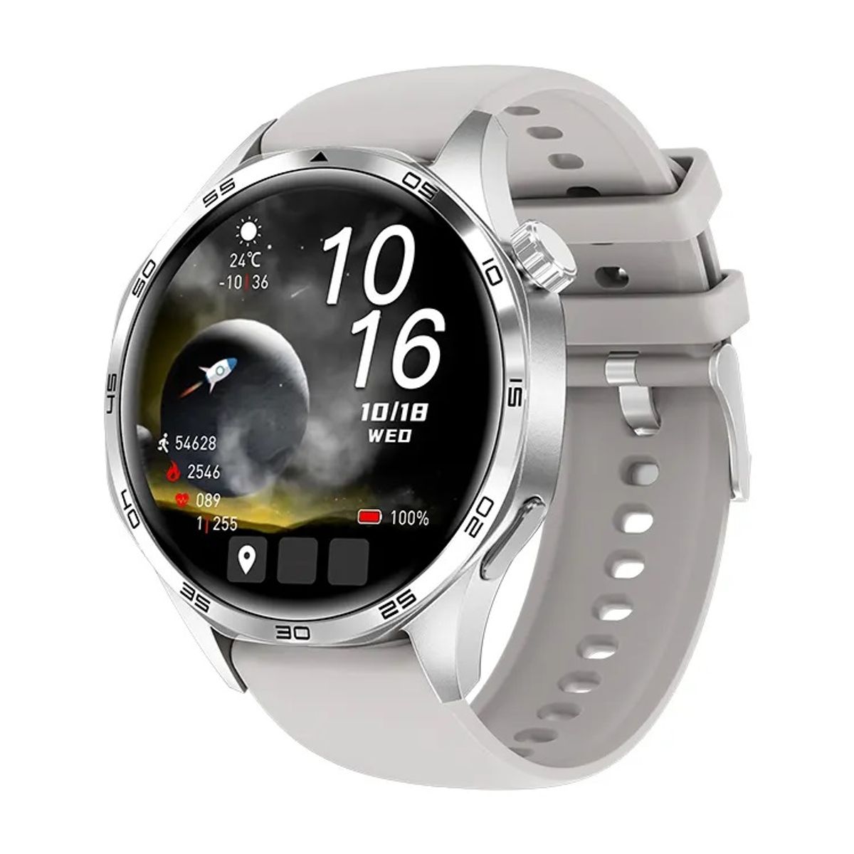 STARTECHOFFICE - Smartwatch GT5 PRO Bluetooth NFC Deporte Salud 300 mAh Asistente voz Compatible IOS Android