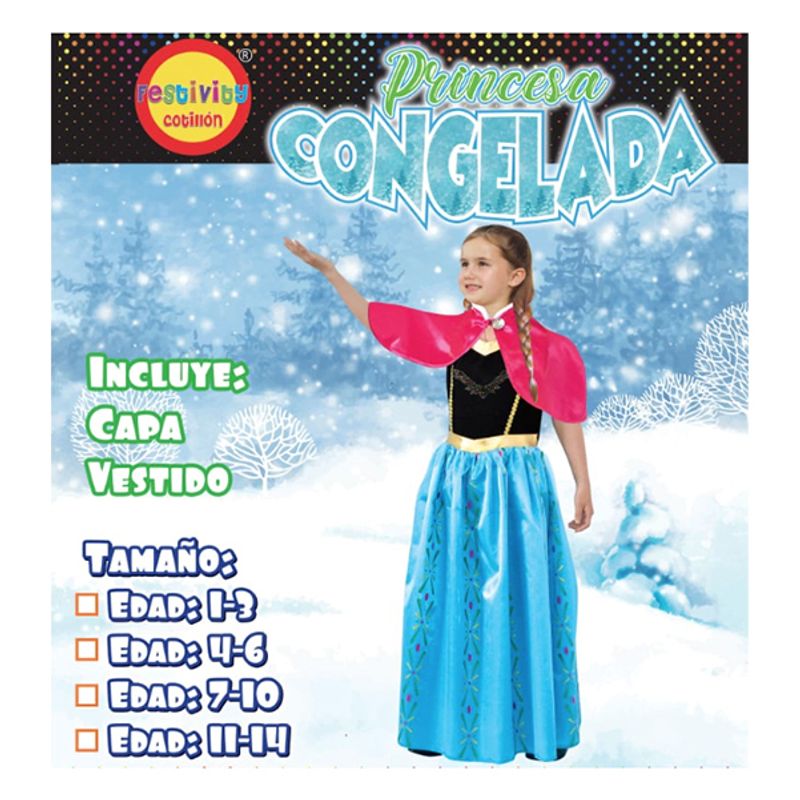 GENERICO - TRAJE PRINCESA CONGELADA TALLA 11-14 X1 UNI