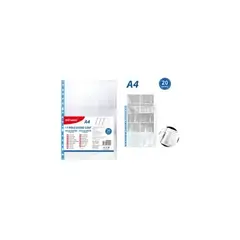 GENERICO - Fundas En Hojas Sueltas Borde Azul 20 Pcs